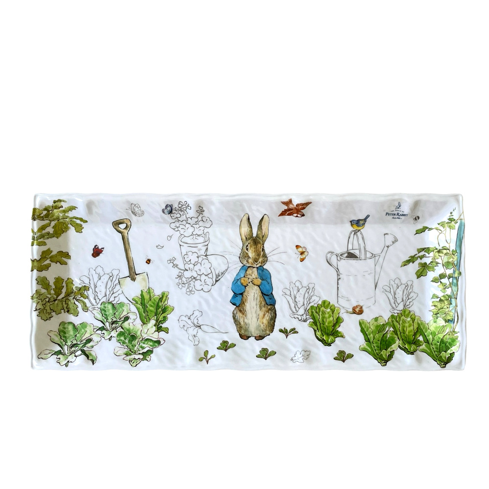 NEW Beatrix Potter Peter Rabbit Large Melamine 19in Serving Tray Platter EASTER